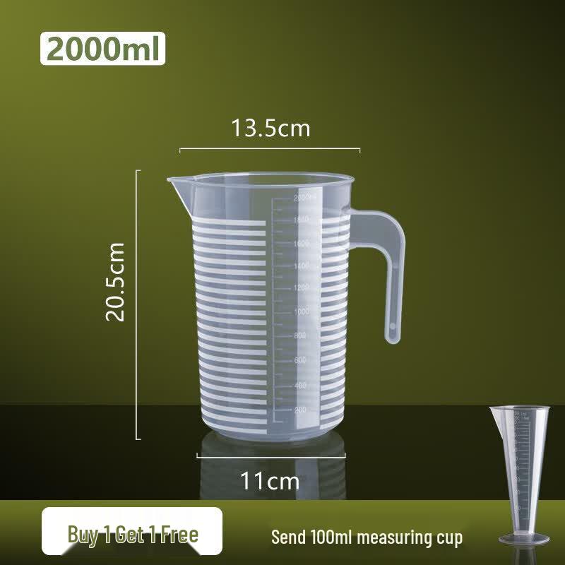 ZISIZ Commercial Large Capacity Plastic Measuring Cup with Scale