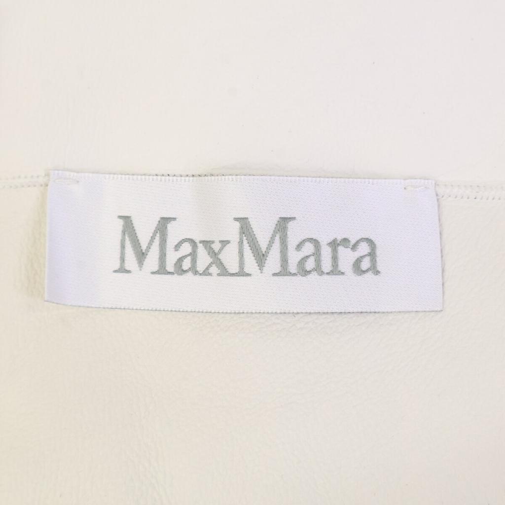 Max Mara 14160179 White Lambskin Buttonless Boa Short Jacket Jacket 40 whiteUsed