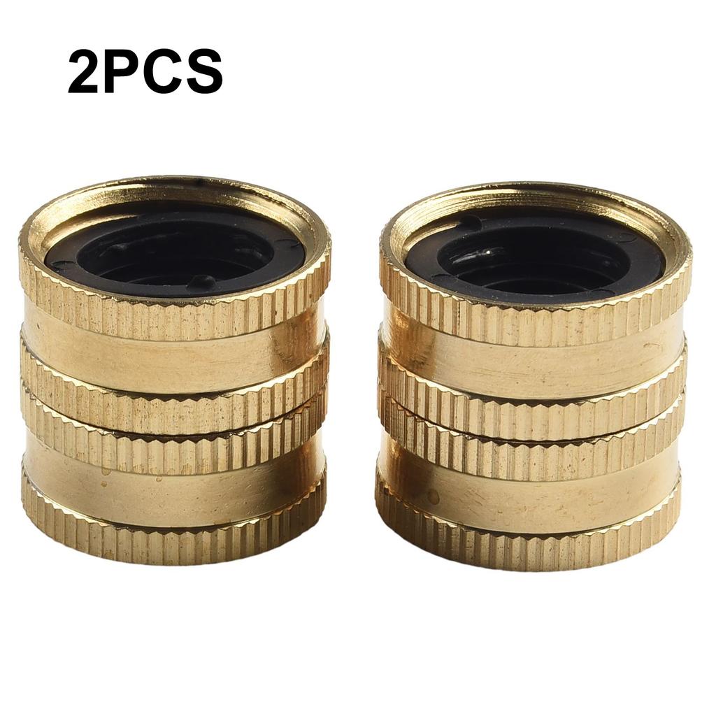 Sturdy Brass Garden Hose Connector Female To Female Long Lasting and Reliable Suitable for Various Garden Accessories