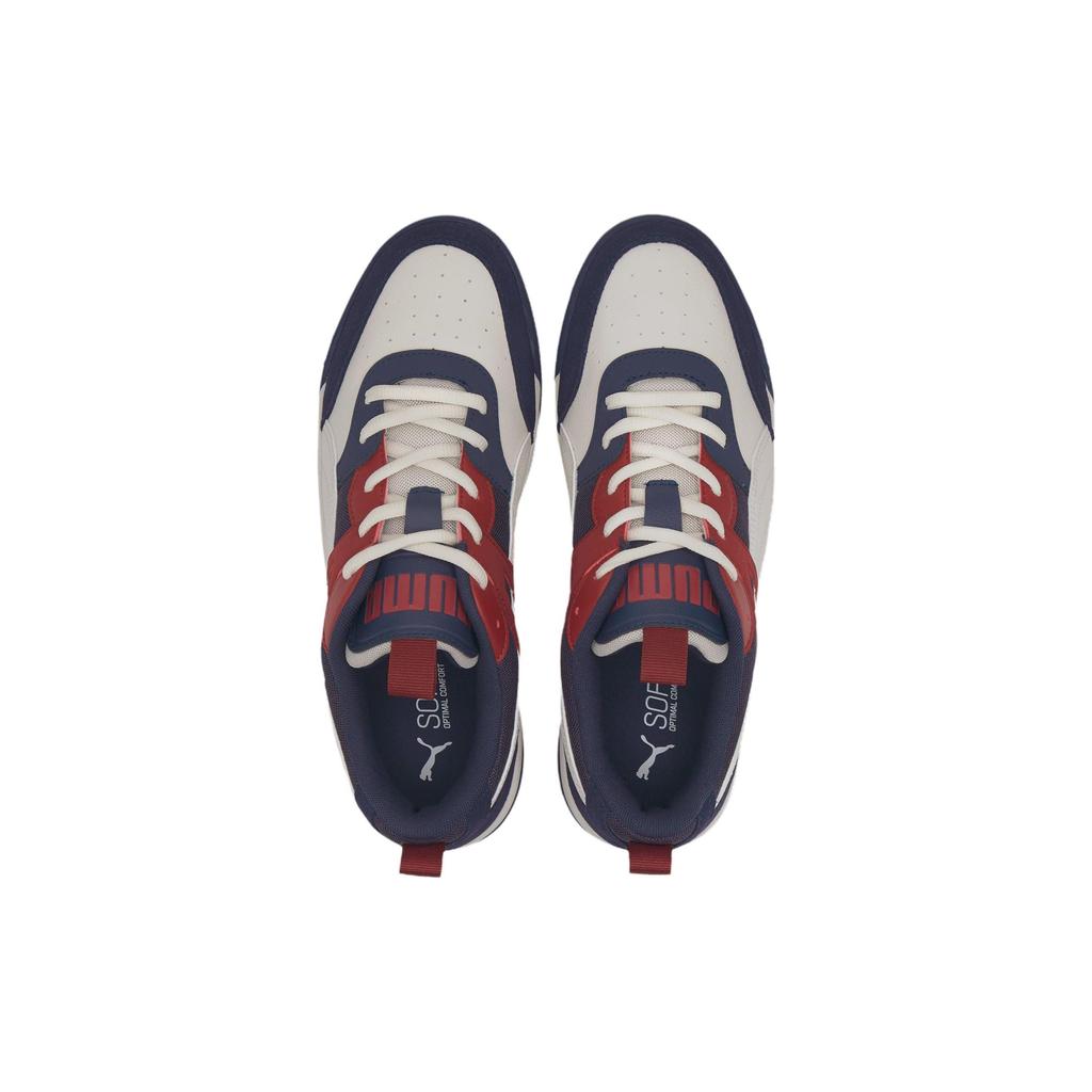 Puma Backcourt Trendy Comfortable Mesh Leather Synthetic Slip Resistant Durable Low Top Running Shoes Men sneaker Blue White Red 373027-05
