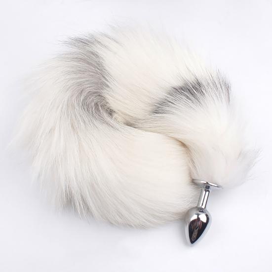 Faux Fox Tail Metall Anal Butt Plug Erwachsene Masturbation Sex Spielzeug Prostata Massagegerät