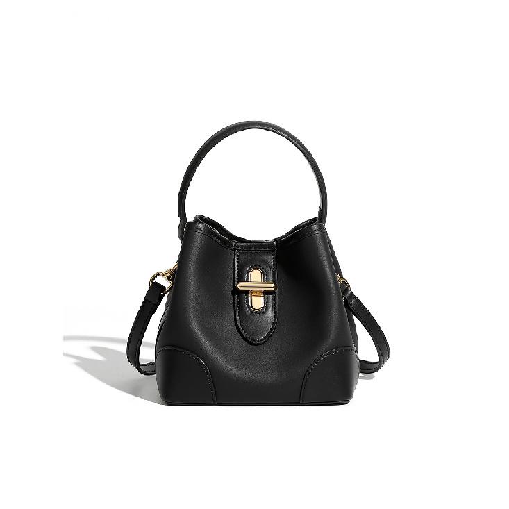 

Top Layer Cowhide 2025 New Handheld Bucket Bag Versatile Genuine Leather Single Shoulder Capsule Bag Light Luxury Niche Crossbody Bag