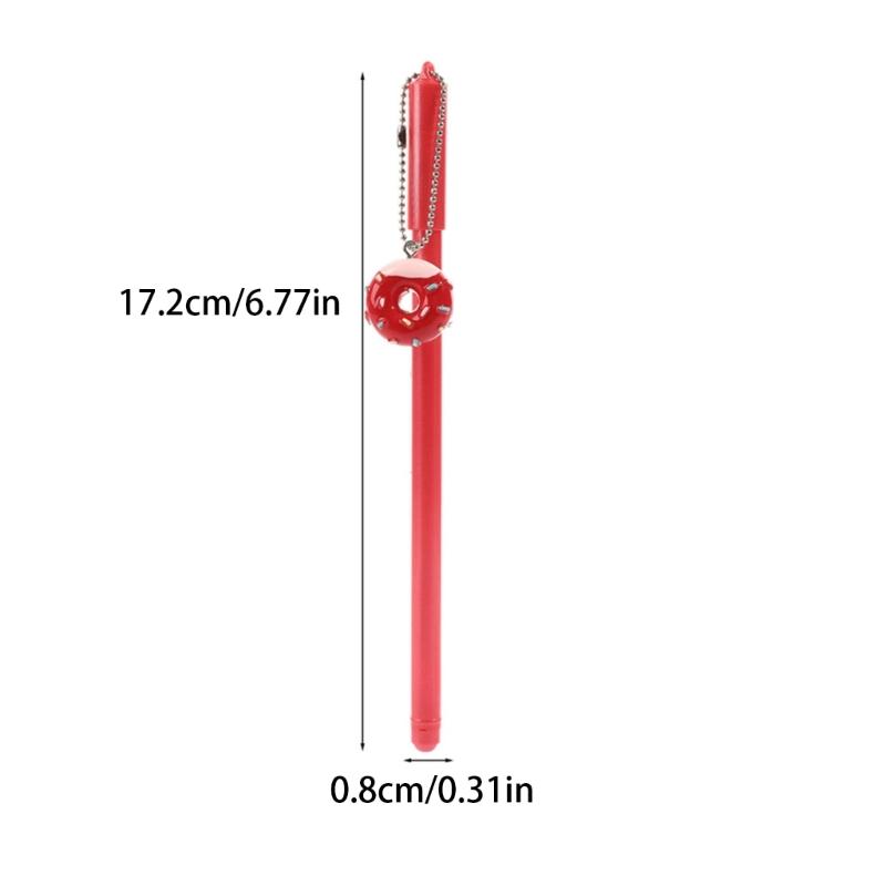 6Pcs Desserts Pendant Gel Pen 1.0MM Tip for Women Girl Student Writing Journaling Drawing Office School Writing Tool