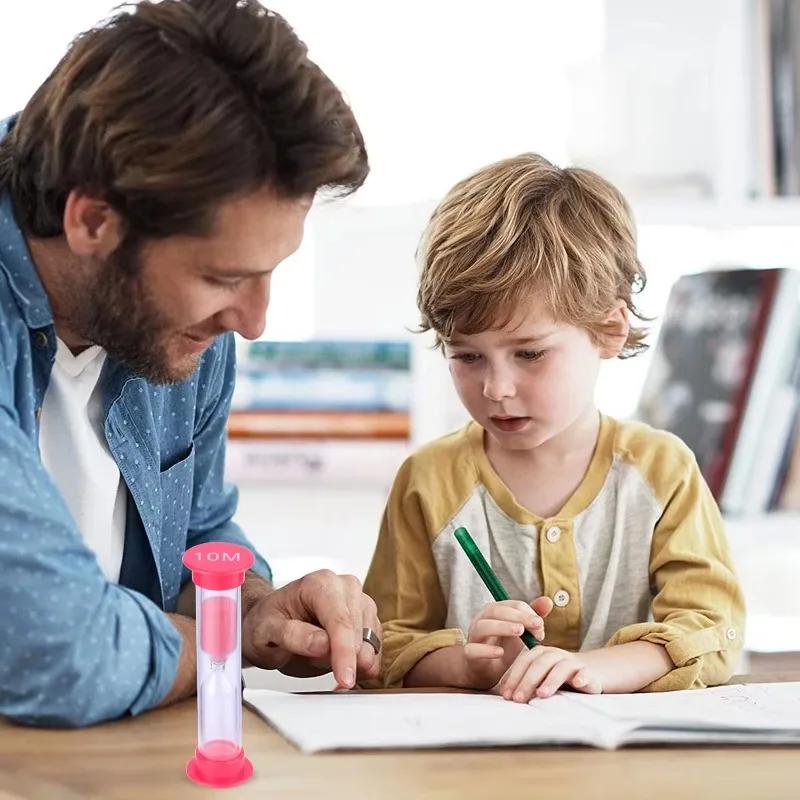 Ampulheta Colorida Relógio de Ampulheta Decoração e Acessórios de Plástico Relógios para a Mesa Objeto Infantil Relógio Parede Decoração para Casa