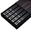 Black Chopsticks Chinese Pairs 5 Food Sushi Sticks Reusable Korean Nonslip Chopsticks Set Alloy Tableware Palillos Chinos