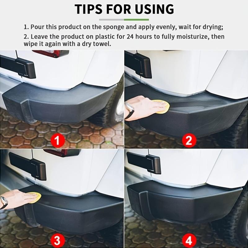 Automotive Plastic Repair Agent Restores Black Luster Refurbishes Plastic Leather Instrument Panels