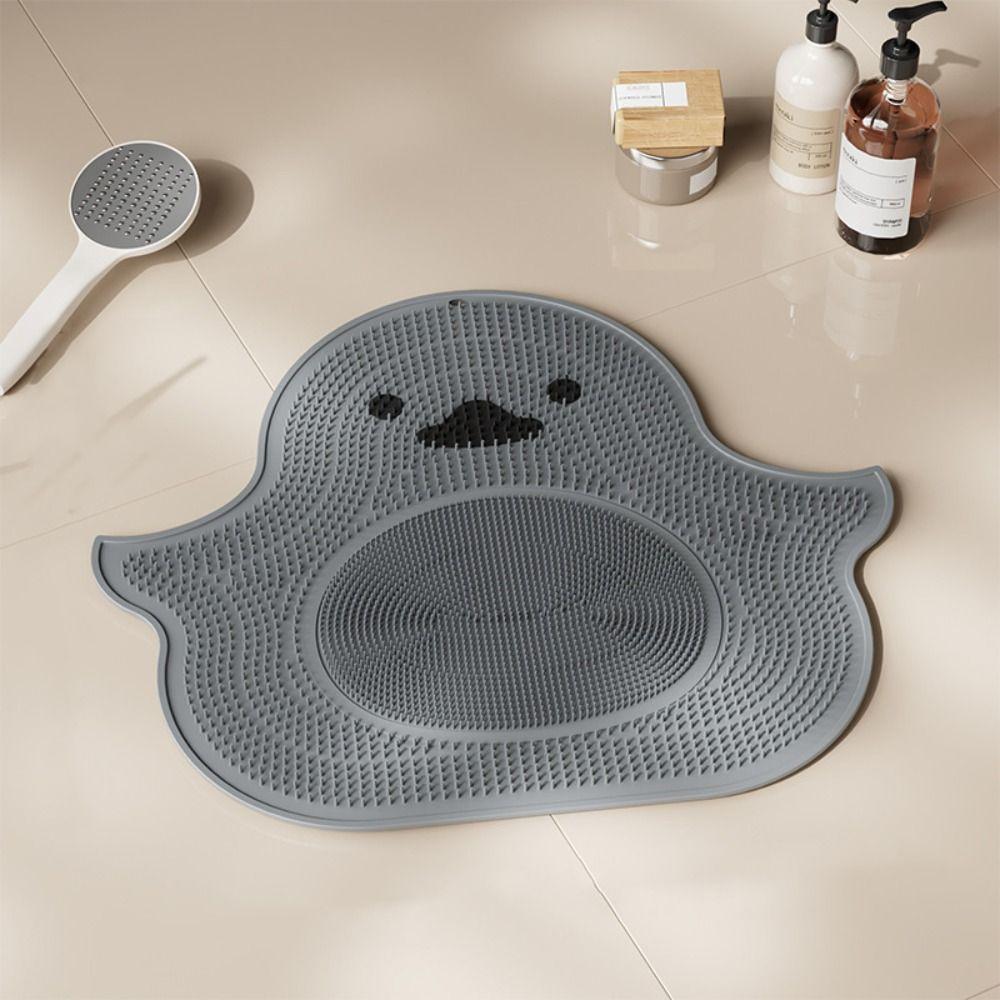 Duck Shaped Bathroom Non Slip Pad Silicone Massage Pad Bathing Accessories Foot Pedal  Toilet