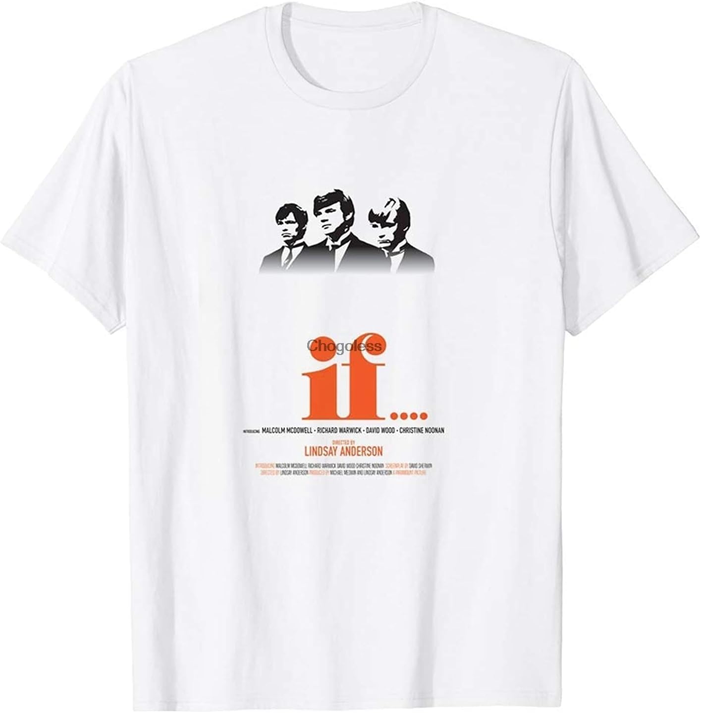 If Film Cinema Drama Thriller Sci Fi Lindsay Anderson Malcolm Mcdowell Unisex T Vintage Gift Men Women Girls Unisex T-Shirt 3XL белый