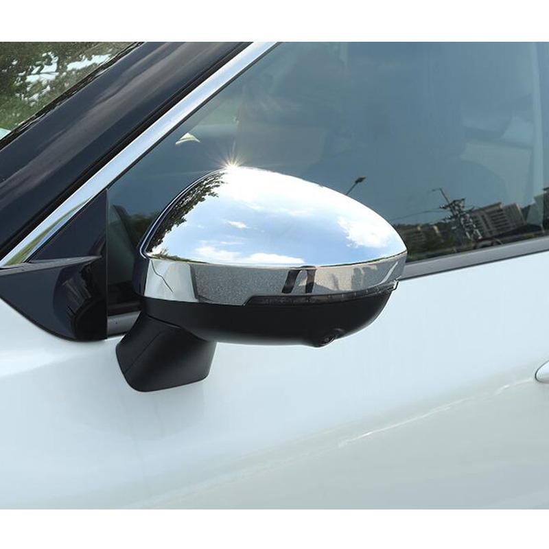 2PCs Eyebrow Auto Car Rear View Side Mirror Cover Trim Rearview Caps ABS Plastic For Nissan X-trail Xtrail Rogue
