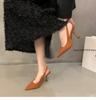 Fashion High Quality Ladies Shoes Slip-on 2025 Women's Sandals Fashion Slingbacks Office and Career Hot Sale Plus Size Toe Cap Sandals