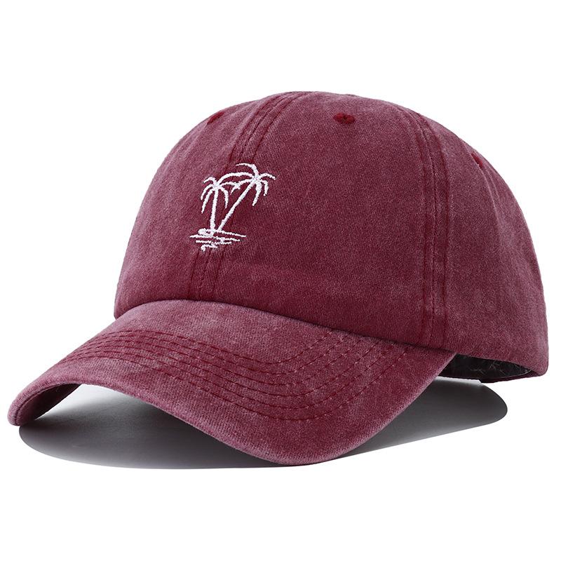 Snpack Black Vintage Hat Baseball Cotton Women Cap Stitched Stitching Embroidered Tree Coconut Designer New Brand Latest Fresh Hats For Men