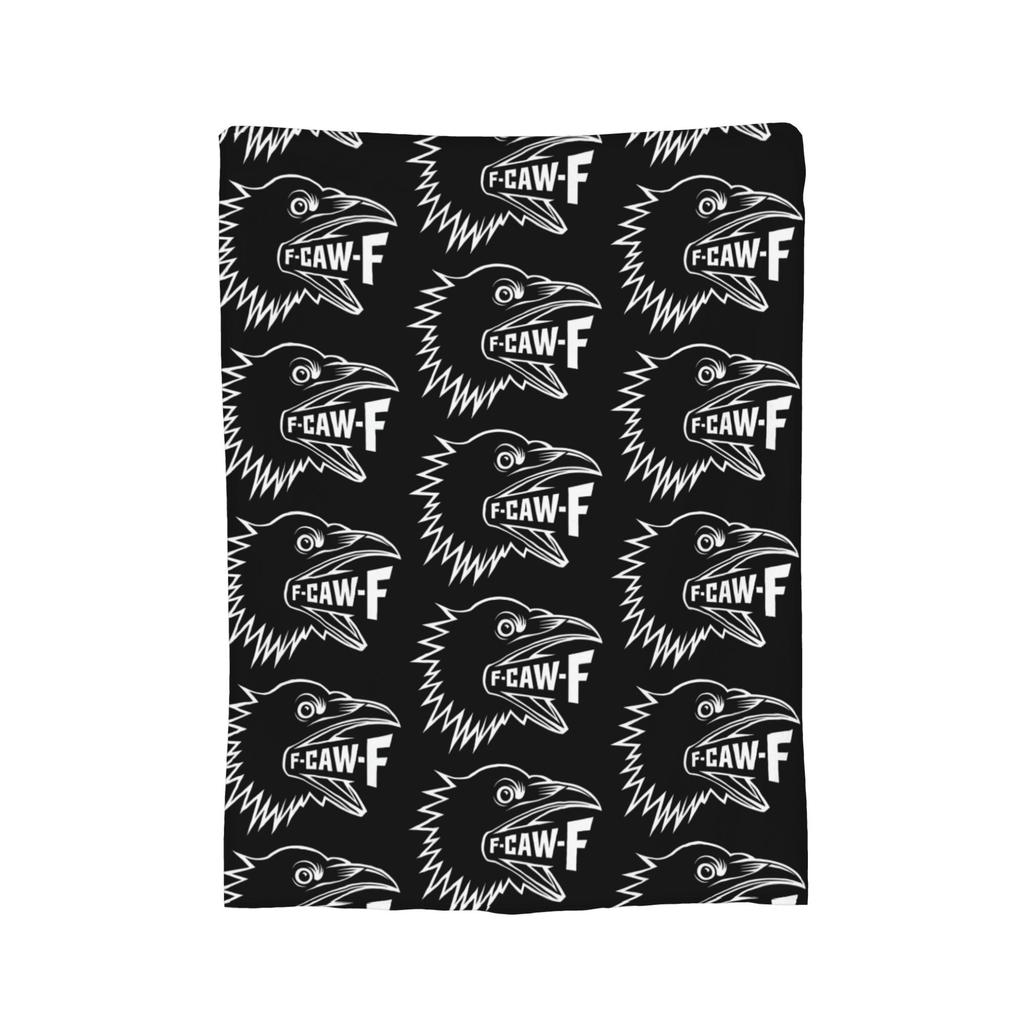 F-Caw-F Chicken FCAWF Humor Quote Rooster Meme Blanket Cover Fleece Super Soft Throw Blankets for Car Sofa Couch Bedroom Quilt