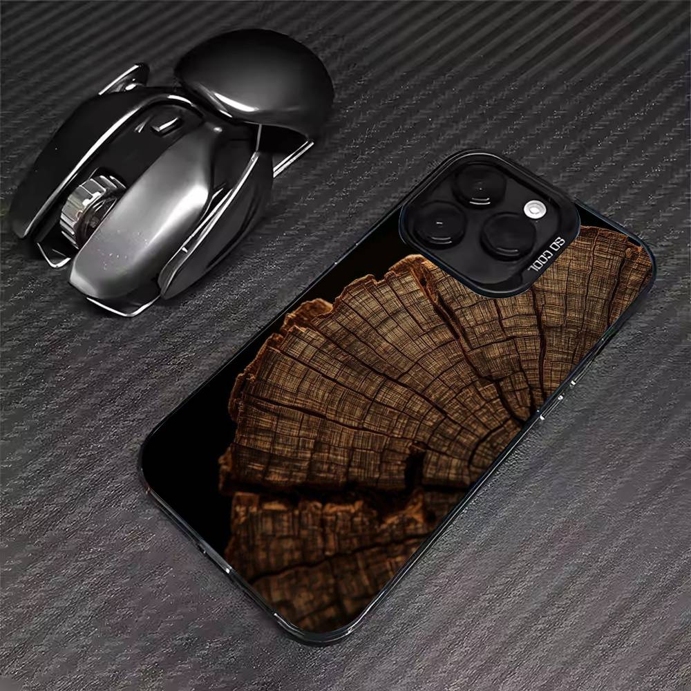 Natural Wood   Phone Case For iPhone 17 16 15 14 13 12 11 Pro Max XS Max 7 8 Plus Shockproof Silicone Matte Cover
