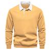 New Autumn Long Sleeve Polo Collar Sweatshirt, Plus Size European Trendy Casual Versatile High Quality Men's Hoodie