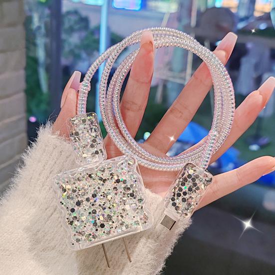 Charger Case And Cable Organizer for IPhone 14/15/13/12 20W Fast Charging Anti-Break Data Line Protector Charger Dust Cover