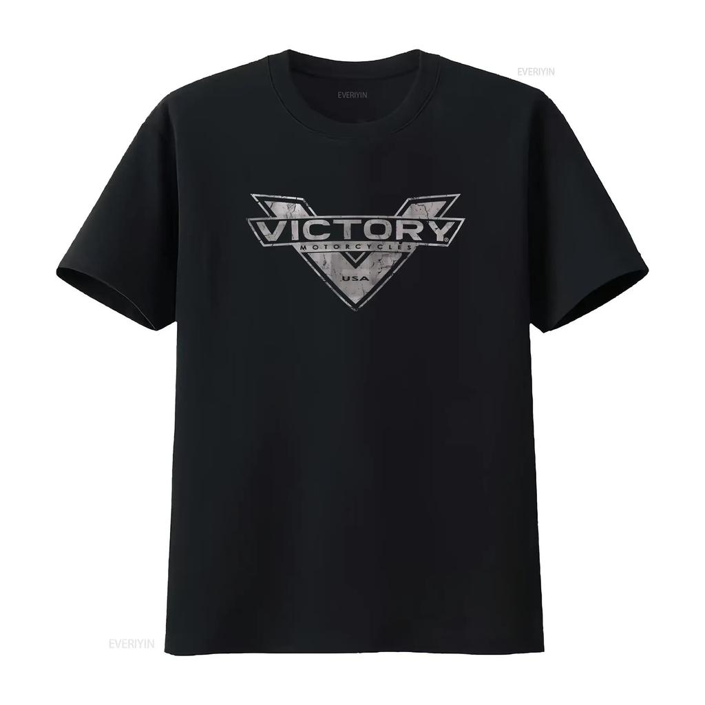 Victory Motorcycle Softstyle T Shirt Vintage Washed Homme Streetwear Designer Clothes Graphic Stretched Slightly Fashion