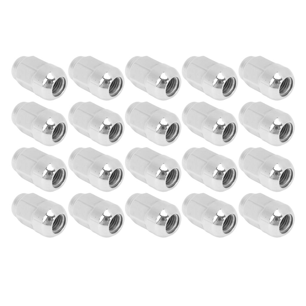 20PCS Lug Nuts Stylish Chrome Finish 12x1.5mm Radius Wheel Accessories Parts for Car Vehicle