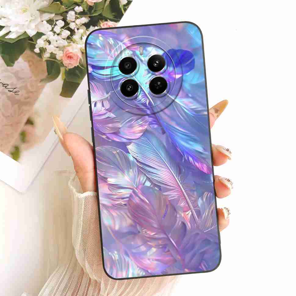 Für Realme 12 Pro 5G Hülle Bunte Blumen Rückseite Weiche Silikon Handyhülle Für Realme 12 Realme12 Pro RMX3842 Taschen Coque Capa