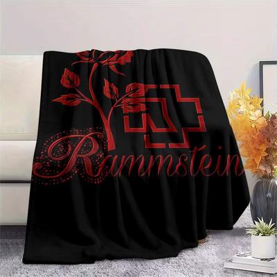 Rammstein Band heavy metal Stampa Coperta in Flanella Camera da Letto Divano Campeggio Coperta Calda Regali per famiglia e amici-MJ005
