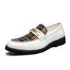 Fashion New High Quality Italian Shoe for Men Loafers Casual Men Shoes Luxury Leather Slip-on British Style Striped Soft Shoes Moccasins