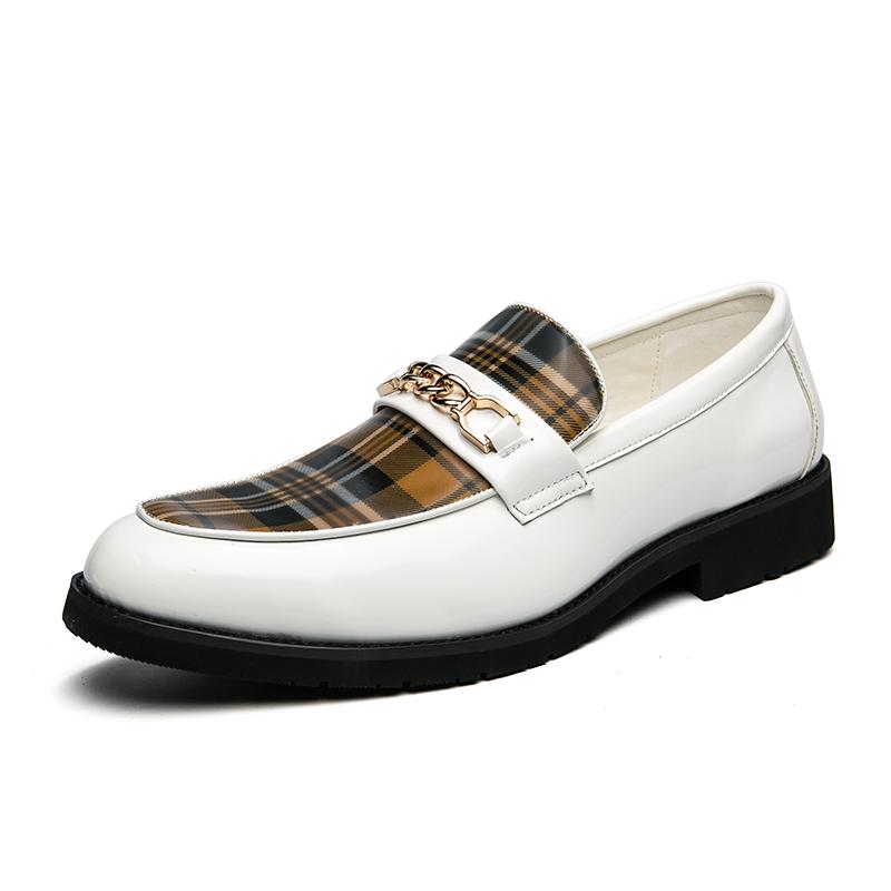 Fashion New High Quality Italian Shoe for Men Loafers Casual Men Shoes Luxury Leather Slip-on British Style Striped Soft Shoes Moccasins