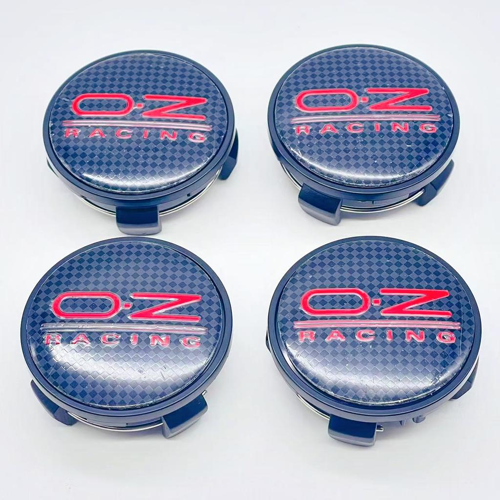 AAZD1 4pcs 3D 62mm Car emblem Wheel hub Center Cap For 56mm OZ Badge covers sticker Decals Styling accessories