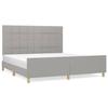 VidaXL Bed Frame with Headboard Light Grey 180x200 Cm 3125073