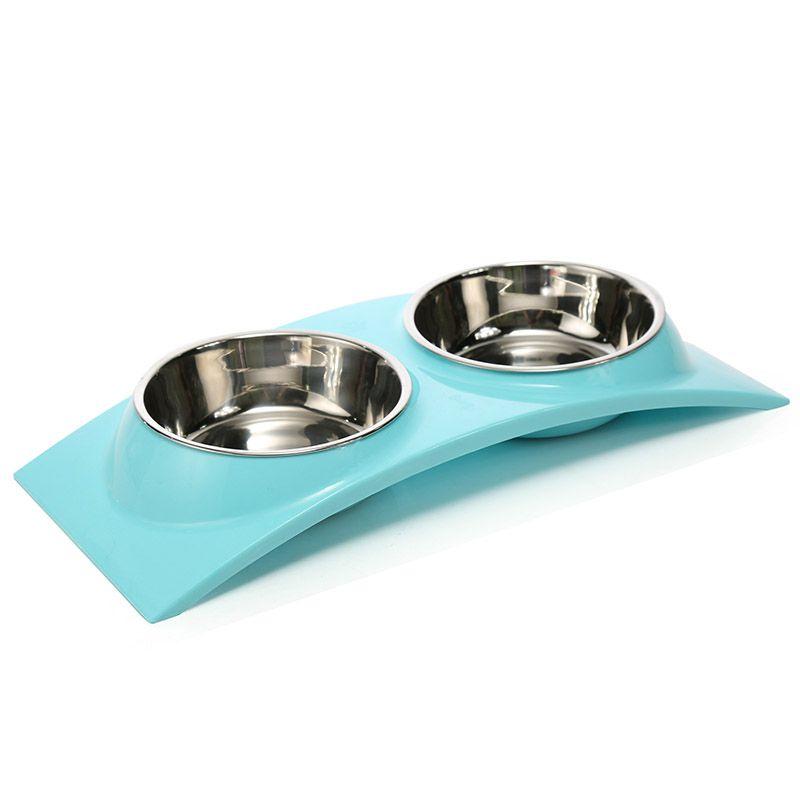 Premium Quality Double Food Water Pet Feeding Bowl For Puppies And Kittens With Non-slip Design
