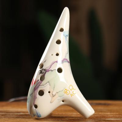 Ceramics Ocarina 12 Holes Orff  Musical Instruments Easy To Carry Performance Party Musical Instrumentation Leisure Gift