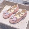 Girls' Fishtail Bow Leather Shoes - Autumn 2025 New Arrival Princess Style, Soft Sole with Pearl Detail