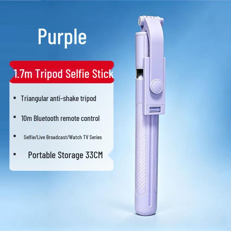 Anti-Shake Bluetooth Selfie Stick, 1.8m Aluminum Alloy, Four-Legged Stand for Mobile Phones and Live Streaming