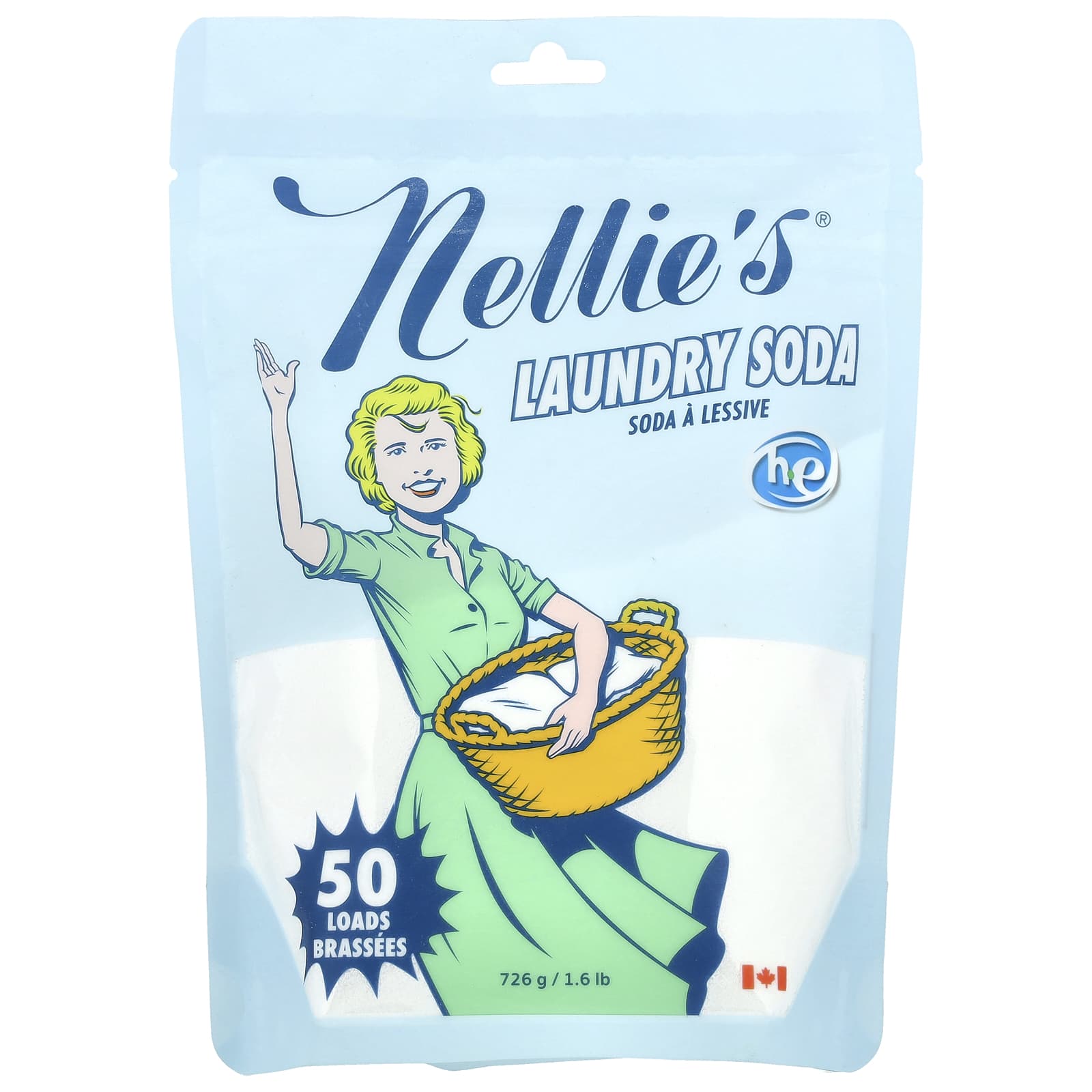 

Nellie S, Washing Soda, Fragrance Free, 50 Loads, 726G (1.6Lb)