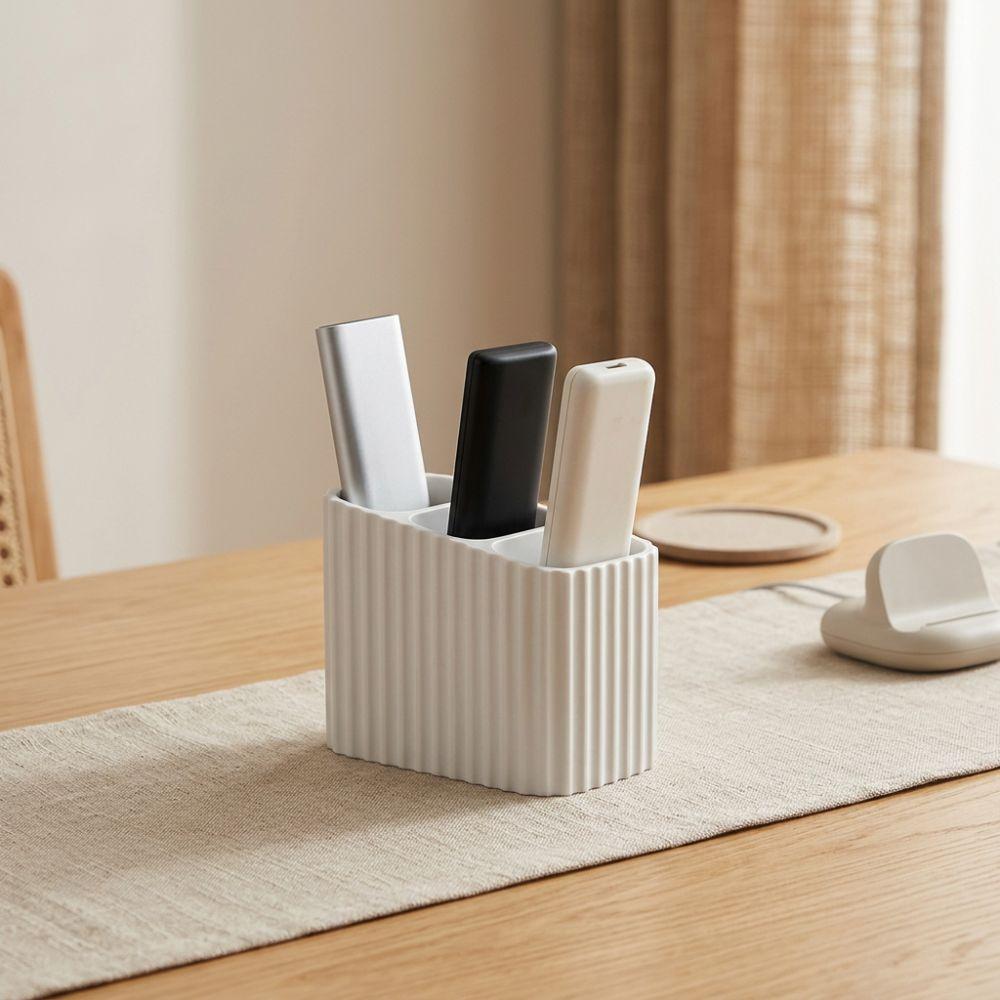 Plastic Remote Control Storage Box Minimalist Rippled Remote Holder Televisions