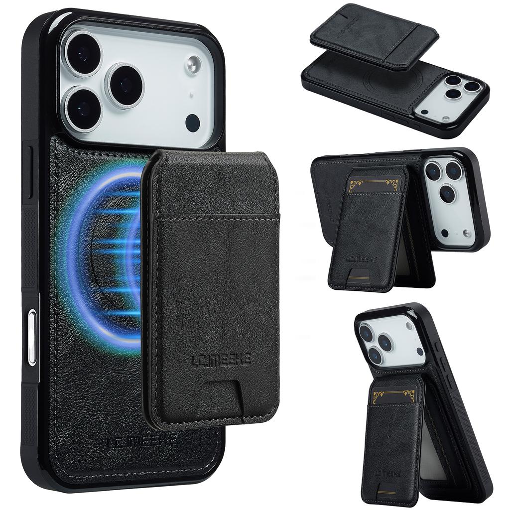 2 in 1 Magnetic Leather Cards Solt Wallet Case For iPhone 17 Pro Max 16 Plus 15 Plus 14 13 12 11 Fit Shockproof Pocket Cover