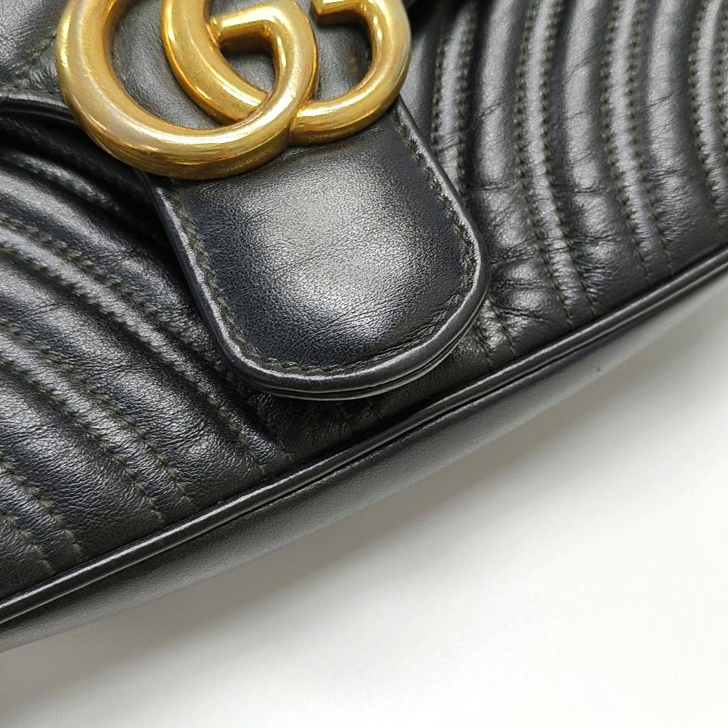 [Pre-Owned] Gucci GG Marmont Small Matelassé Shoulder Bag 'Black' - Good #CPZZOR