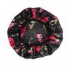 Women Satin Bonnet Elastic Wide Band Floral Printing Night Sleep Hat Hair Loss Head Wrap Chemo Hair Care Shower Makeup Cap