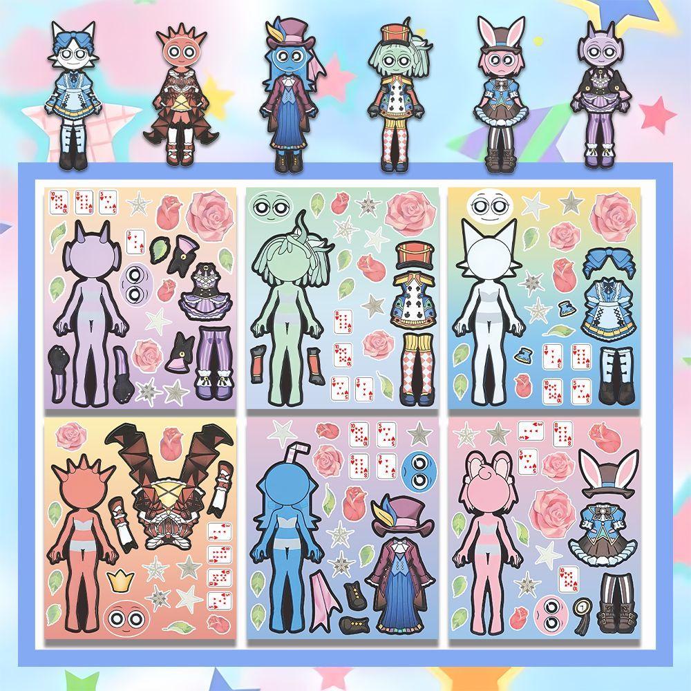 

Summer Princess Dress-Up Sticker Collection: Handmade Educational Toys for Kids Popular Item D: 8 unique sheets