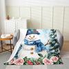 Black Santa Claus Fleece Throw Blanket Queen Kids Christmas Flannel Blanket Plush Fuzzy Xmas African American for Bed Couch