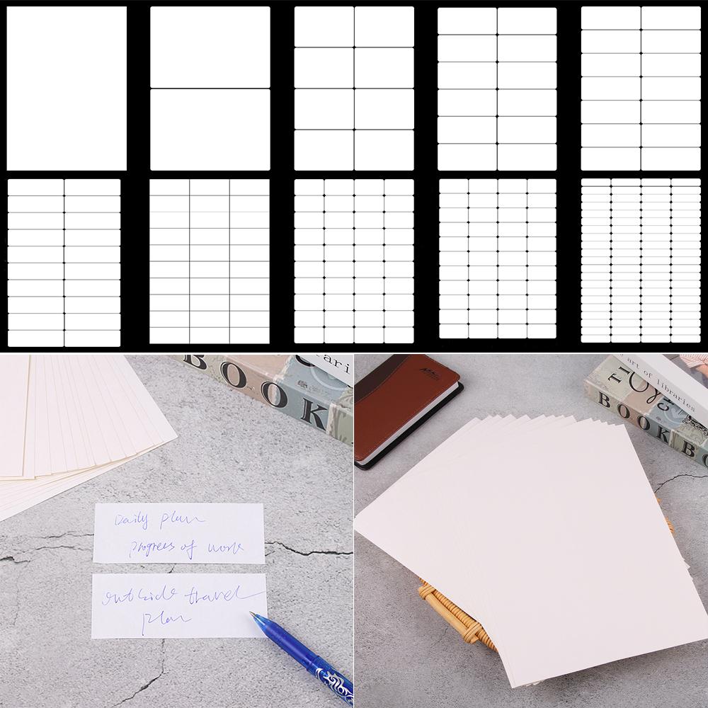 5pcs Multifunction Labels For Inkjet / Laser Printer Address Labels White A4 Sheets Sticky Self Adhesive Splitting Paper