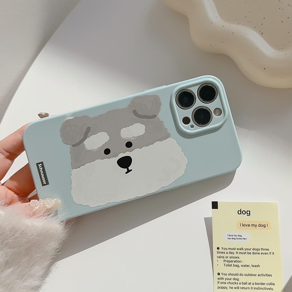 Graffiti Ölgemälde Welpe iPhone16 iPhone 15 ProMax Softshell 13 Set 14 Geeignet für 12 Rundumschutz 11