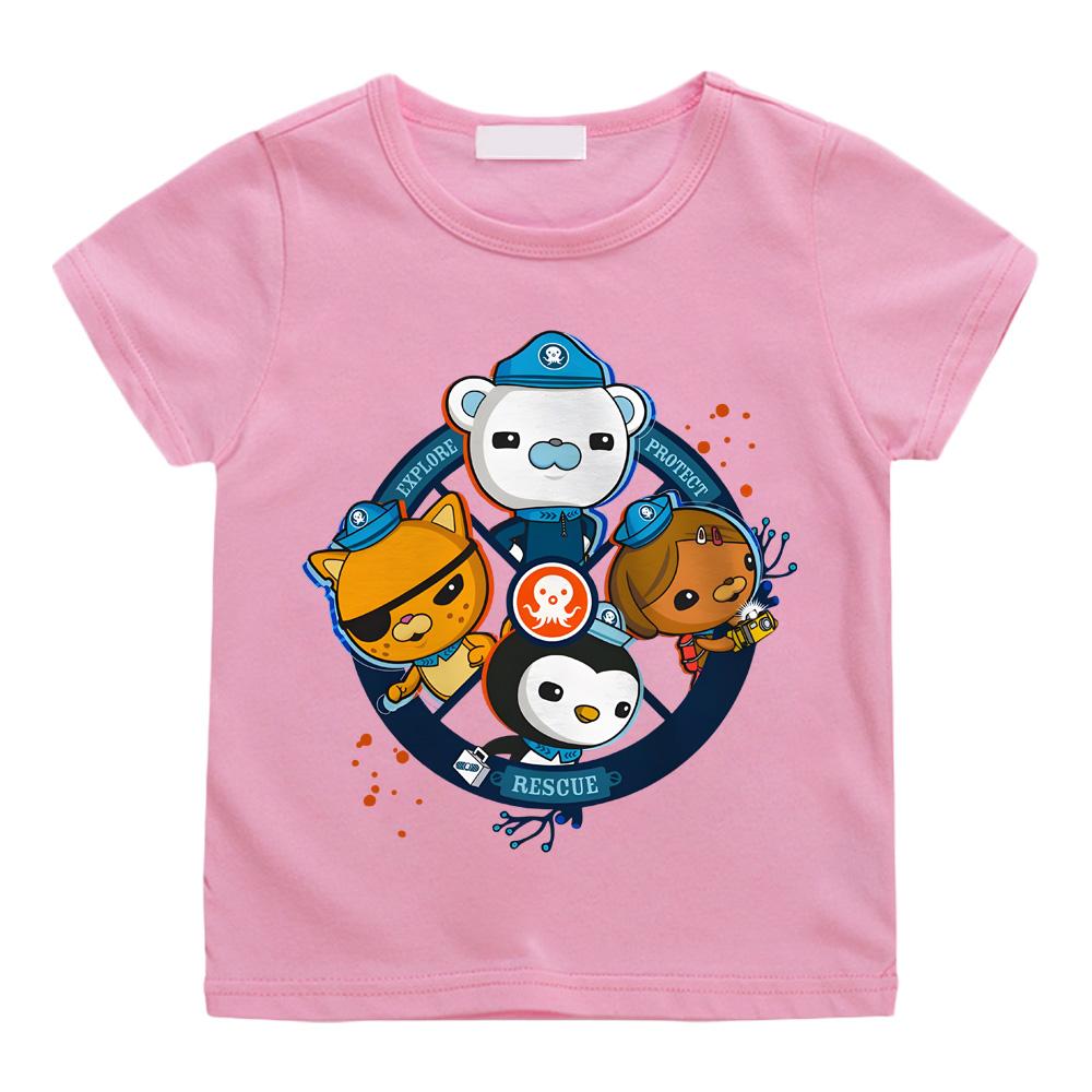 Camisetas de Verão Estampadas de Desenho Os Octonautas para Meninos/Meninas Camisetas Manga Curta 100%Algodão MeninosMeninas Camiseta de Alta Qualidade camiseta anime Tops Fofos
