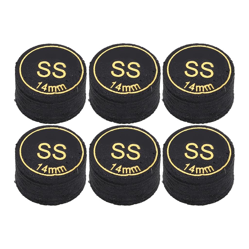 6pcs Pool Cue Tips Professional Multi Layers Billiard Pool Cue Tips Replacement for Pool Cues and