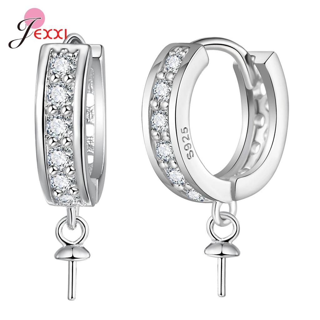 Marcatura Gioielli Fai da Te Argento 925 Componenti per Orecchini in Cristallo Chiusure Ganci Per Donne Accessori Fatti a Mano Economici