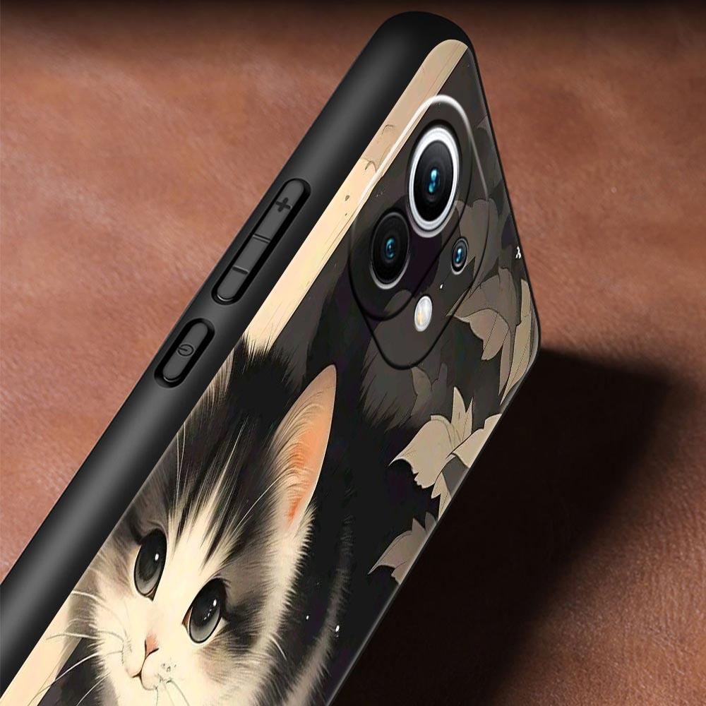 Colorful Cat Design Phone Case Cover for Xiaomi Mi 17 Pro Max 15 14 13 12 11 Ultra 15T 14T 13T 12T 11T Pro Lite Soft TPU Shell