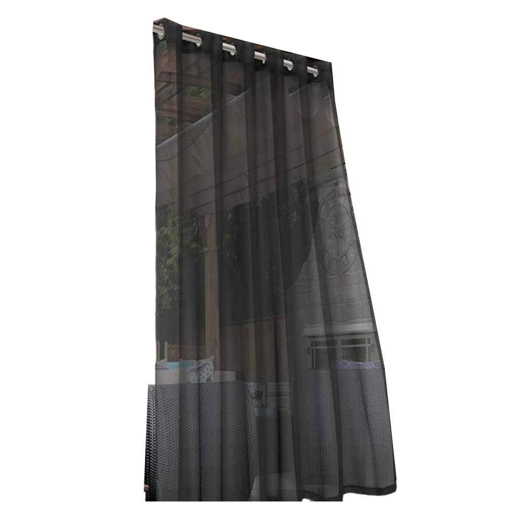 Weatherproof Outdoor Curtains Transparent Eyelet Design Waterproof Voile for Patio Gazebo