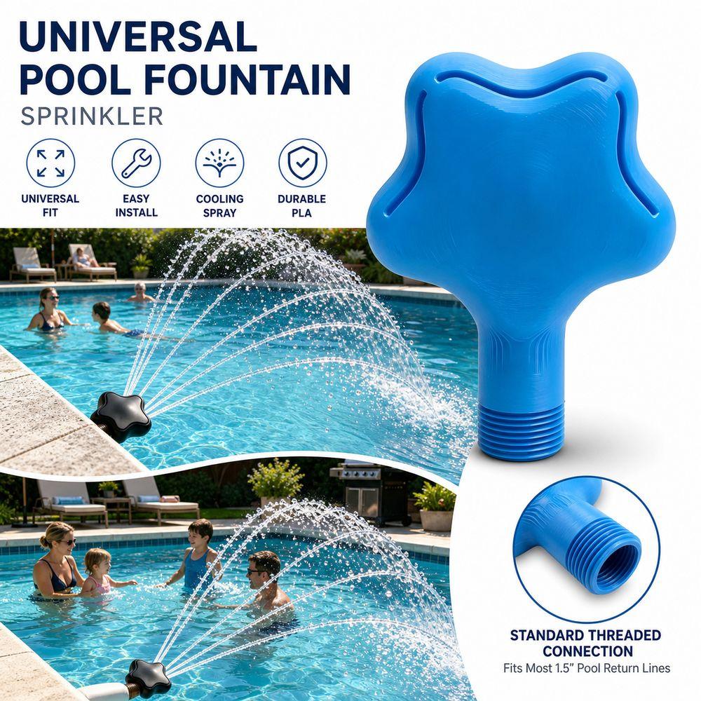 Star-shaped Pool Aeration Nozzle Swimming Pool Waterfall Sprayer Above Ground Pool Use