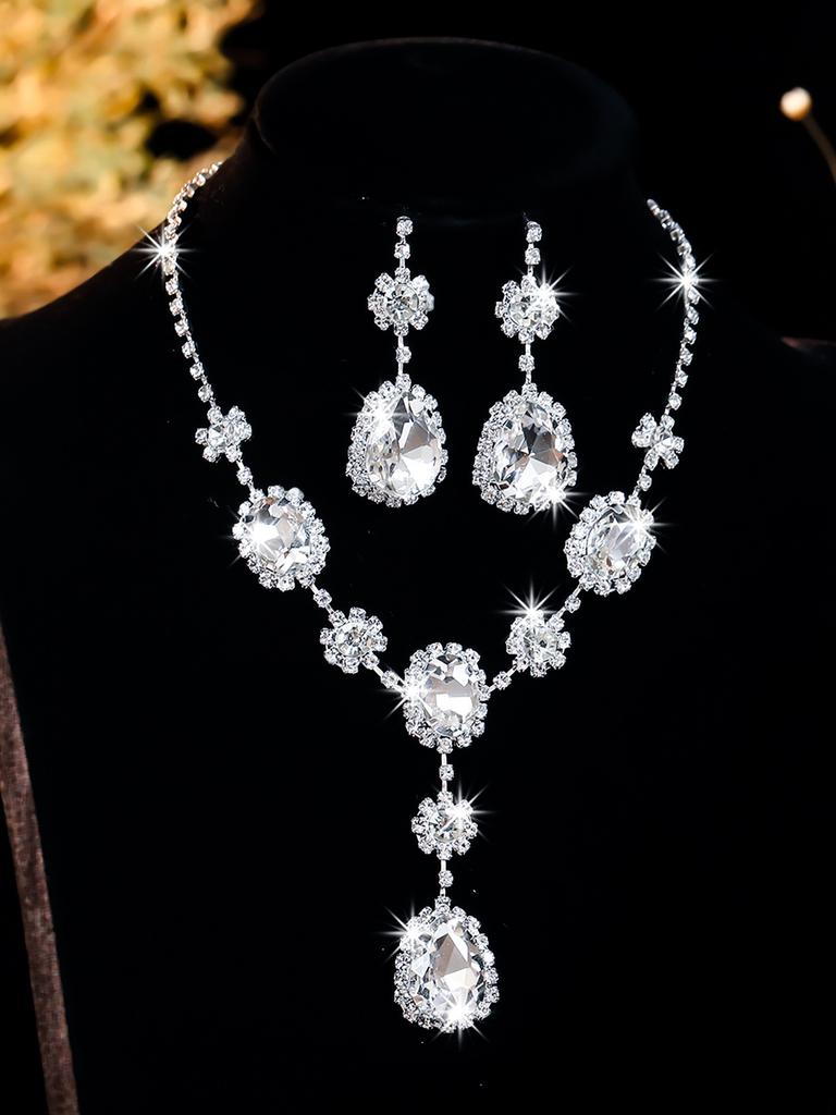 Alloy Necklace Set - Fashionable Banquet Jewelry Chain For Women - Bridal Wedding Jewelry Set
