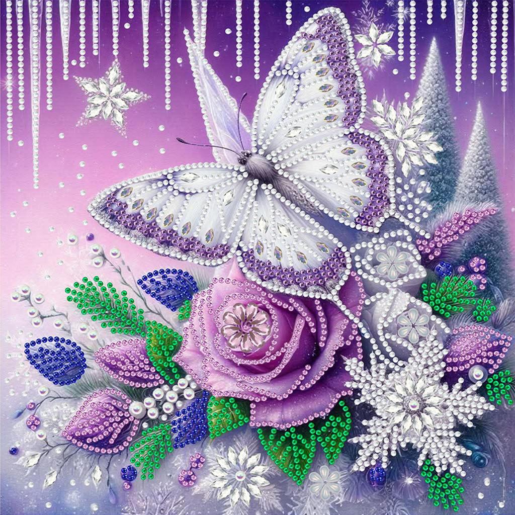 Flowers 5D DIY Diamond Art Painting Kits for Gift Home Wall Decor DIY Gem Art Diamond Painting Kits 30x30cm