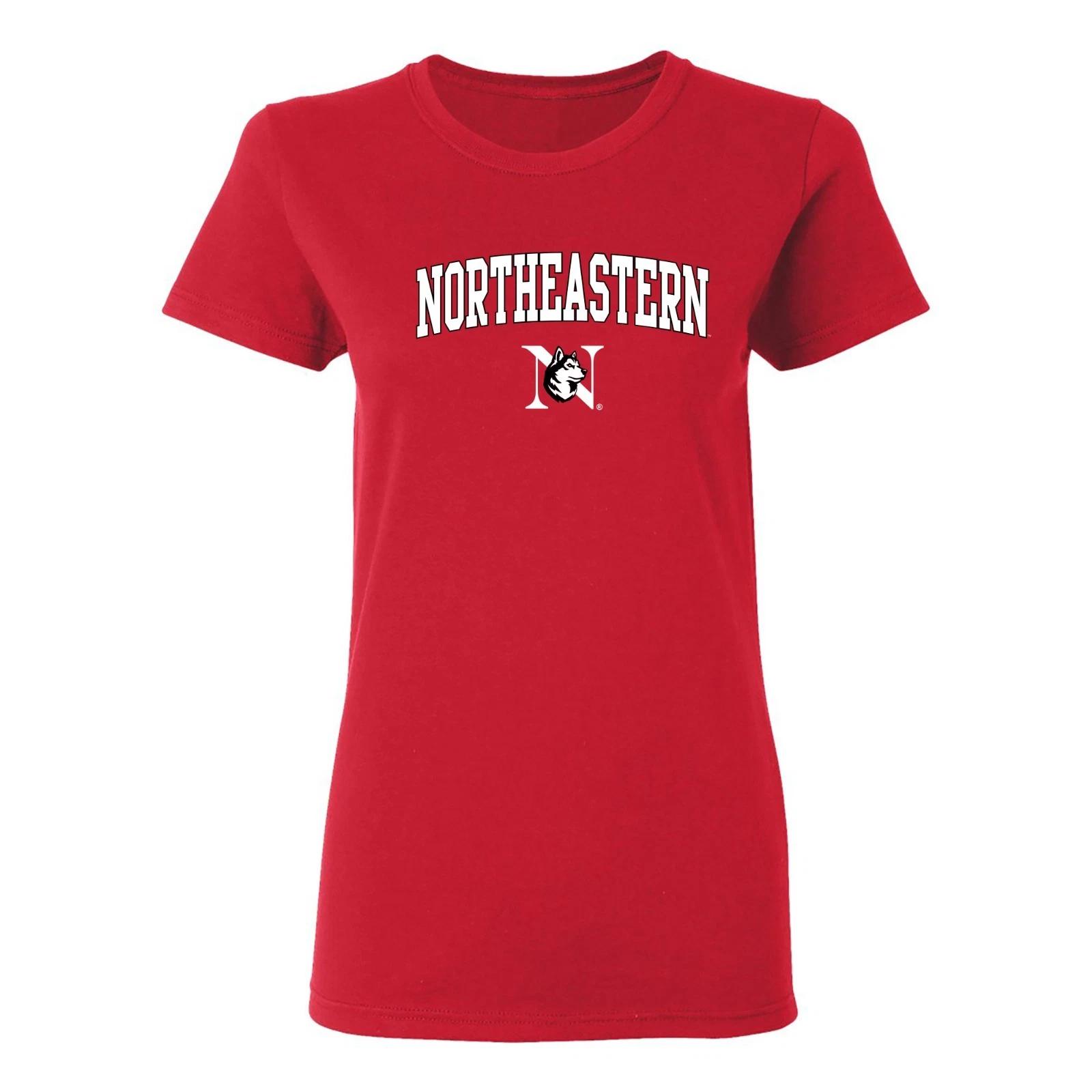 Northeastern University Arch Logo Women s T-Shirt - Red XL