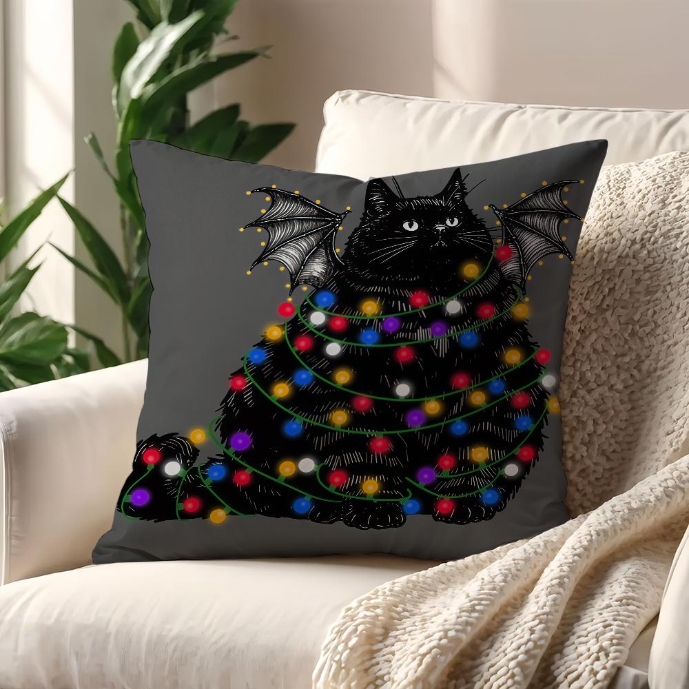 Christmas Cartoon Cat Cushion Cover Best Home Office Coffee Pillow Sofa Printing Decoration Room Shop Car Nordic Simplicity Hit